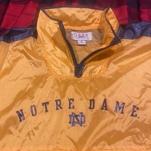Vintage Notre Dame nylon quarter zip